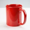 Tasses à café vierges par Sublimation de 11oz, en céramique, de couleur unie, avec poignée