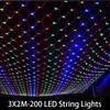 1.5MX1.5M 2x3M 4x6M Christmas Garlands LED String Net Lights Fairy Xmas Party Garden Wedding Decoration Curtain Y201020