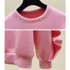 Hoodies Swefsshirts Girls Clothes Autumn Sybroidered Sweater Pullover Version Prityrens Childrens Fashion Doteling Shirt Childrens Clothing 220826