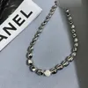 Hänghalsband Sydkorea Dongdaemun Fashion Jewelry Beaded Simple Elegant Necklace2022 Style CollarBone Halsband Fashionista Accessorie