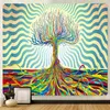 Tree of Life Home Art Wall Carpet Bohemian Decorative Hippie Yoga Mat LargeサイズシートソファブランケットJ220804