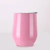 Red Wine Cup Stainless Steel Hot Coffee Mug Tumbler Double Wall Egg Shape Cute with Lid Water Insulated Multi Color Thermo AA
