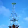 Unquie sidor vattenpipa dab rigg duschhuvud perc glas bongs återvinnsolje riggar vatten bong 4mm tjocklek vattenrör med sidovagn XL-1972