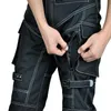 Jeans de vestuário de motocicleta Jeans clássicos Oxford Cowboy Knight Pants Protetor Tiras reflexivas Protect Straight TrouserSmotorcycy