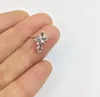 Charms eruifa 10pcs 8mm yıldız saplama küpe connctorl rhinestone altın/gümüş kaplama çinko alaşım mücevher diy kolye bilezik kepçeler