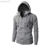 2022 Mannen Hoodies Sport Jas Rits 후드가있는 Mannen Sweater Toevallige Mannelijke Effen Kleur Lente Bovenkleding Kleding L220801