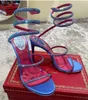 Отличный Cleo Crystal-embelled Strappy Sandals Shoes Shoes Женские высокие каблуки