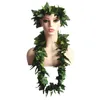 Fiori decorativi ghirlande 4pcs in 1 set di ghirlanda hawaiane foglie artificiali copricapo di ghirlanda per la festa tropicale