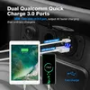 100pcs Yeni QC 3.0 12V Çift USB Araba Soketi LED voltmetre Çakar Soket Ayırt Cihaz Paneli Açık/Kapalı Kamyon Arabası için Rocker Geçiş Anahtarı