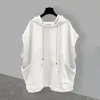 Sweats à capuche pour hommes Sweatshirt à capuche sans manches Black Blanc Gris Gris Sorneau surdimensionné Vêtements décontractés