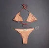 Sexy per le donne gglies Designer gclies gu Pezzo Bikini Due costumi da bagno a tre punti Lettere complete Summer Beach Costumi da bagno Costumi da bagno S-XL