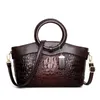 Kvinnor lyxiga handväskor designer crossbody väskor kvinnliga krokodil läder handväska damer axelväska tote retro plånböcker