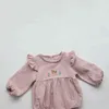 2022年秋、新しい韓国の子供服の赤ちゃんジャンプスーツかわいいロンパーの女の赤ちゃん服新生児服g220510