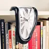 Novel Surreal Melting Distorted Wall Clocks Surrealist Salvador Dali Style Watch Decoration Gift for Home Garden 220606