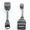 USB 2.0 En kvinna till Micro B Man Connector Converter OTG Host Extension Adapterkabel för Xiaomi Samsung Android -telefon