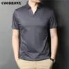 COODRONY High Quality Summer Cool Color Casual Short Sleeve 100% Pure Cotton PoloShirt Men Slim Fit Clothing C5198S 220614