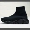 디자이너 양말 신발 속도 US11 US11 트레이너 캐주얼 신발 검은 흰색 반짝이는 플랫 패션 양말 부츠 운동화 패션 트레이너