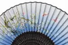 Produits de Style chinois Tissu de bambou de deuxième qualité Été Mini ventilateurs pliants Ventilateur de poche pour filles