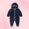 nyfödd baby pläd Huvtröjor barn designer tröja bomull långärmad onesies bodysuit jumpsuits Barn boutique kläder