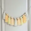 Party Decoration Yarn Tassels She Polstolbuntings handgjorda miljövänliga träpärlade väggar hängande dekorerade kransar Shabby Chic