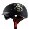 Harley Brim Casque de moto rétro Demi-visage Moto Crash Casque de moto Casco