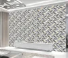 Salle de salon personnalisé Papier peint de chambre à coucher pour les murs Mur de fond stéréoscopique en mosaïque de marbre géométrique simple