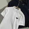 Designer-Polohemd für Herren, Sommer-Kurzarm-T-Shirt, modisches Business-Hemd, weißes Baumwoll-T-Shirt, lässiger Pullover, große Größe, PR11