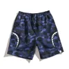 Shorts de plage pantalons de sport pour hommes femmes bain singe pantalons de survêtement été camouflage pantalon court mode lettre impression tête de requin lumineuse hommes