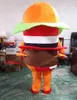 Halloween Burger Maskottchen Kostüme Weihnachten Party Kleid Cartoon Charakter Karneval Werbung Geburtstag Party Kostüm Outfit