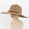 2022 nouveau été dames en plein air voyage chapeau de soleil Panama Style doux chapeau de paille mode dôme plage chapeau Protection UV grand bord