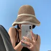 ワイドブリム帽子ファッション手作りパール織り帽子ストロー夏の日焼け防止屋外スポーツ釣り釣りの海辺チャポーバイクハットワイドプロ