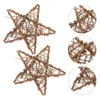 Couronnes de fleurs décoratives couronne de porte en rotin vigne bricolage étoile guirlande anneau cerceau branche naturelle cadre en osier Floral macramé brindille suspendue