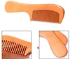 100pcs/lot Custom Logo Wood Beard Combs 헤어 빗 남성을위한 정적 나무 빗 여성 광고 선물