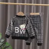 Autumn Boys Clothing Baby New Girls Clothes Children Plaid Jacket Pants 2pcssets Toddler Casual Costume Kids Tracksuits6744732