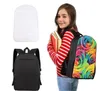 Mochilas de sublimação por atacado DIY Mochilas em branco Outros suprimentos de escritório Saco de impressão de transferência de calor Bolsa de estudante de poliéster criativo pessoal SN4631