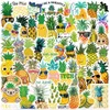 50pcs Funny Cartoon Pineapple Stickers Skate Accessories Waterproof Vinly Stickers For Laptop Waterbottle Phone Skateboard Luggage Kids Toys Gifts