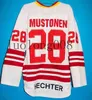 MH 2019 2020 Mężczyźni Jokerit Helsinki Ville-Valtteri Mustonen Hockey Jersey Haft Szyte Dostosuj dowolny numer i nazwy koszulki