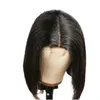 Perruque Bob Lace Front Wig brésilienne naturelle, cheveux humains, 2x6, soyeux et lisses, produits vierges indiens péruviens, Ruyibeauty, couleur naturelle, 10-14 pouces