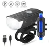 Bicicleta Bicicleta Luz LED USB LED recarregável Conjunto MTB Road Frente traseira Luminagem do farol Lanterna Luz de iluminação ao ar livre Acessórios para iluminação ao ar livre