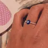 Mode Evil Eye Verminder drukglas kralenring voor vrouwen prachtige ontspannen angst fidget meditatie verstelbare ringen sieraden