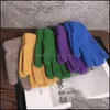 Cinq doigts gants mitaines chapeaux écharpes accessoires de mode femmes filles Colorf Beautif lisse automne hiver chaud double couche confortable