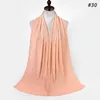 New Plain Colors Hijabs Pleated Crinkle with Zipper Hijab Muslim Head Wrap Wrinkle Shawl Scarves