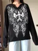 Gothic Graphic Print Loose Tshirts Casual Retro Grunge Fairycore Tops Tee Streetwear Dark Academia 90s Clothes Cuteandpsycho 220408