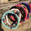 Bracelets de charme 1pc Bracelete de argila colorida bohemiana para mulheres Bulbões de cadeia elástica Summer praia boho jóias do presente 2022charm INTE22