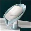 Bladvorm Soap Bo afvoerhouder Dozen Andere bouwbenodigdheden badkamer douche zeep houders spons opbergplaat lever aanbrading drop levering