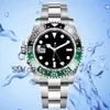 Montre homme Sprite haute qualité virage à gauche vert cercle noir automatique 41 mm bracelet en acier inoxydable lumineux étanche montres