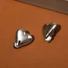 Niche Design Love Peach Heart Stud Earrings Ear Clips Women's No Pierced Simple Fashion All-Match Jewelry Gift Accessories