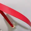 2022 Cintura sottile da donna Boutique in pelle Cintura con fibbia a D in rame 5 colori Modello di business formale di moda consigliato 20 mm di larghezza