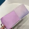 2022 new gradient cosmetic bag Cases wash bag colorful high quality large capacity wallet wrist bag 40066205I