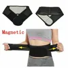 Cinturones Soporte magnético para la espalda Cinturón lumbar Cintura inferior Corrector de postura Ajustable Doble ajuste Alivio del dolor para hombres Mujeres Cinturones Emel22